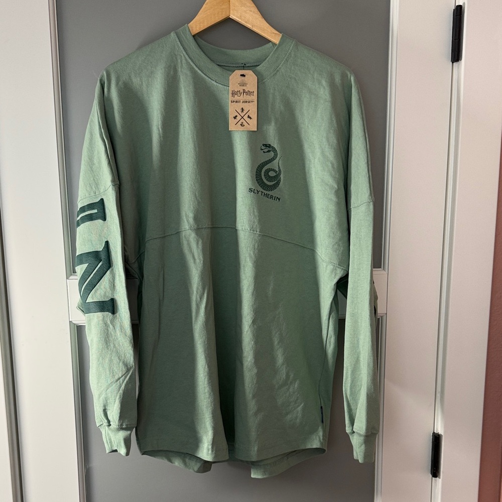 Slytherin Spirit Jersey Long-Sleeve - Sage Green